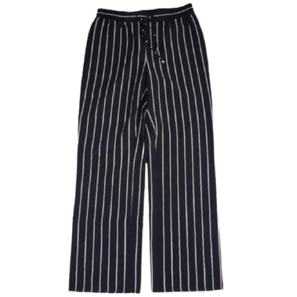 Elena Wang Linen Blend Striped Pants